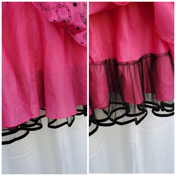 Bonnie Jean Black Velour and Hot Pink Dress - Picture 4 of 8